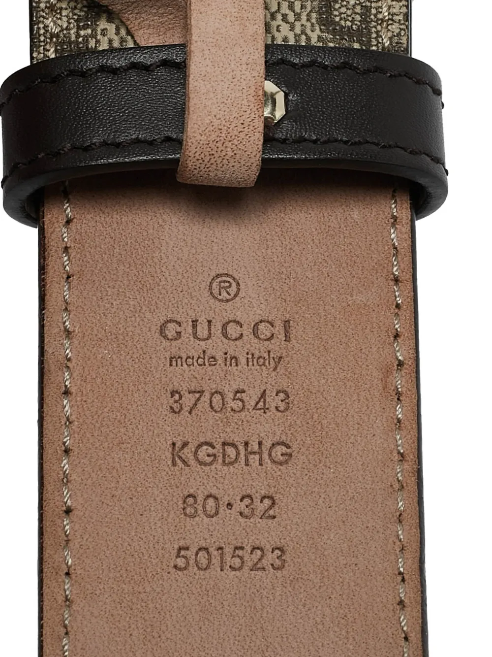 Pre-owned Gucci Gg Pattern Belt In Neutral