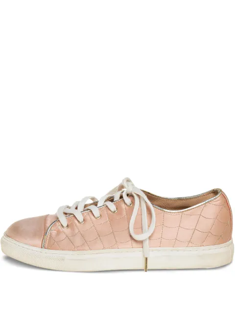 Charlotte Olympia web-pattern satin sneakers