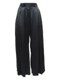 Nili Lotan satin pleated palazzo pants - Black