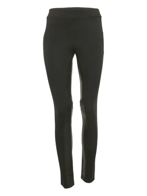 Theory leather-trim jersey leggings