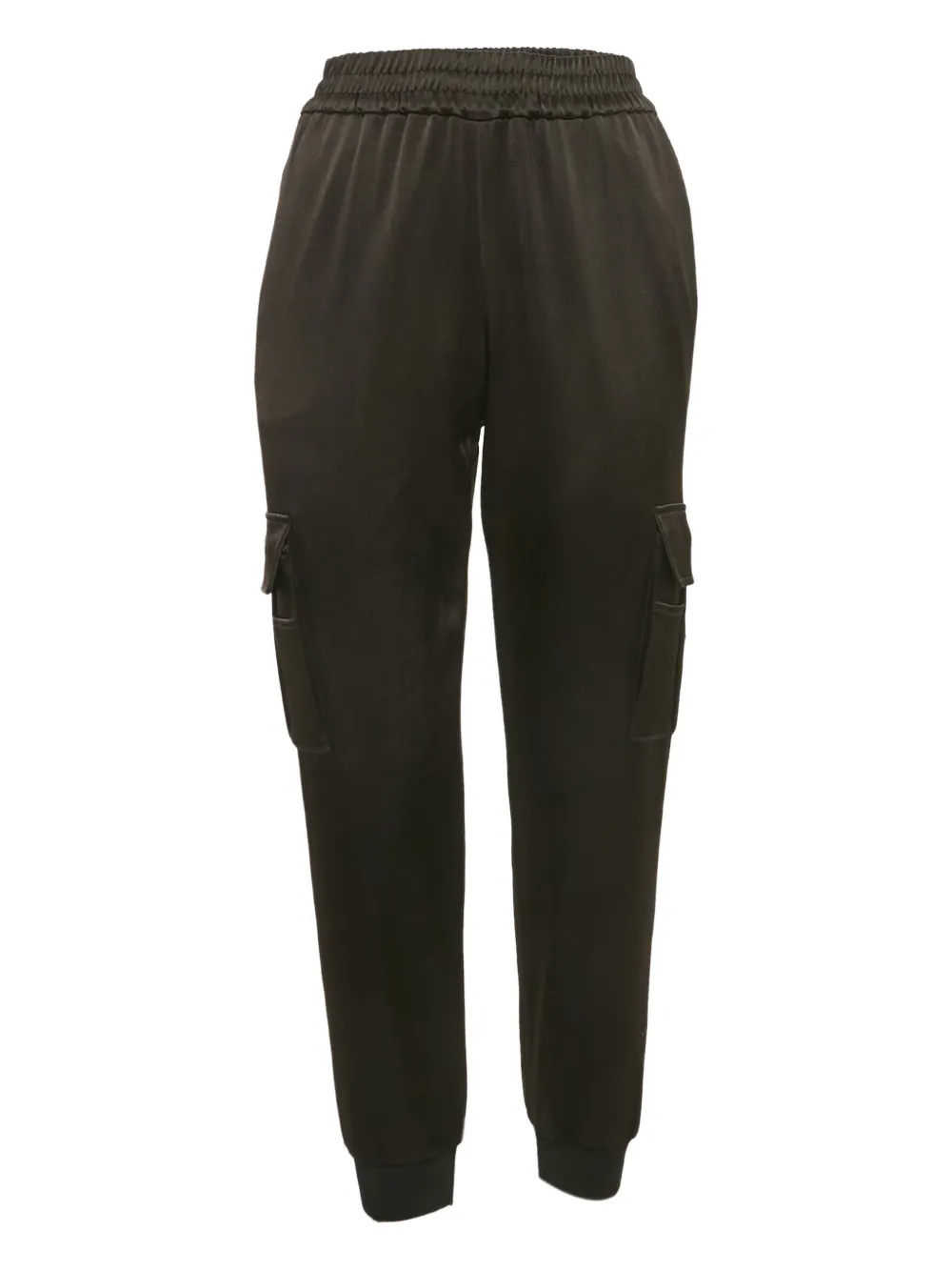 alice + olivia 2024 satin cargo trousers | Black | Image 1