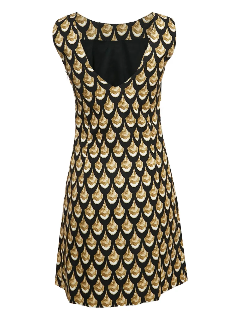 Versace Pre-Owned geometric-pattern mini dress | Black | Image 1