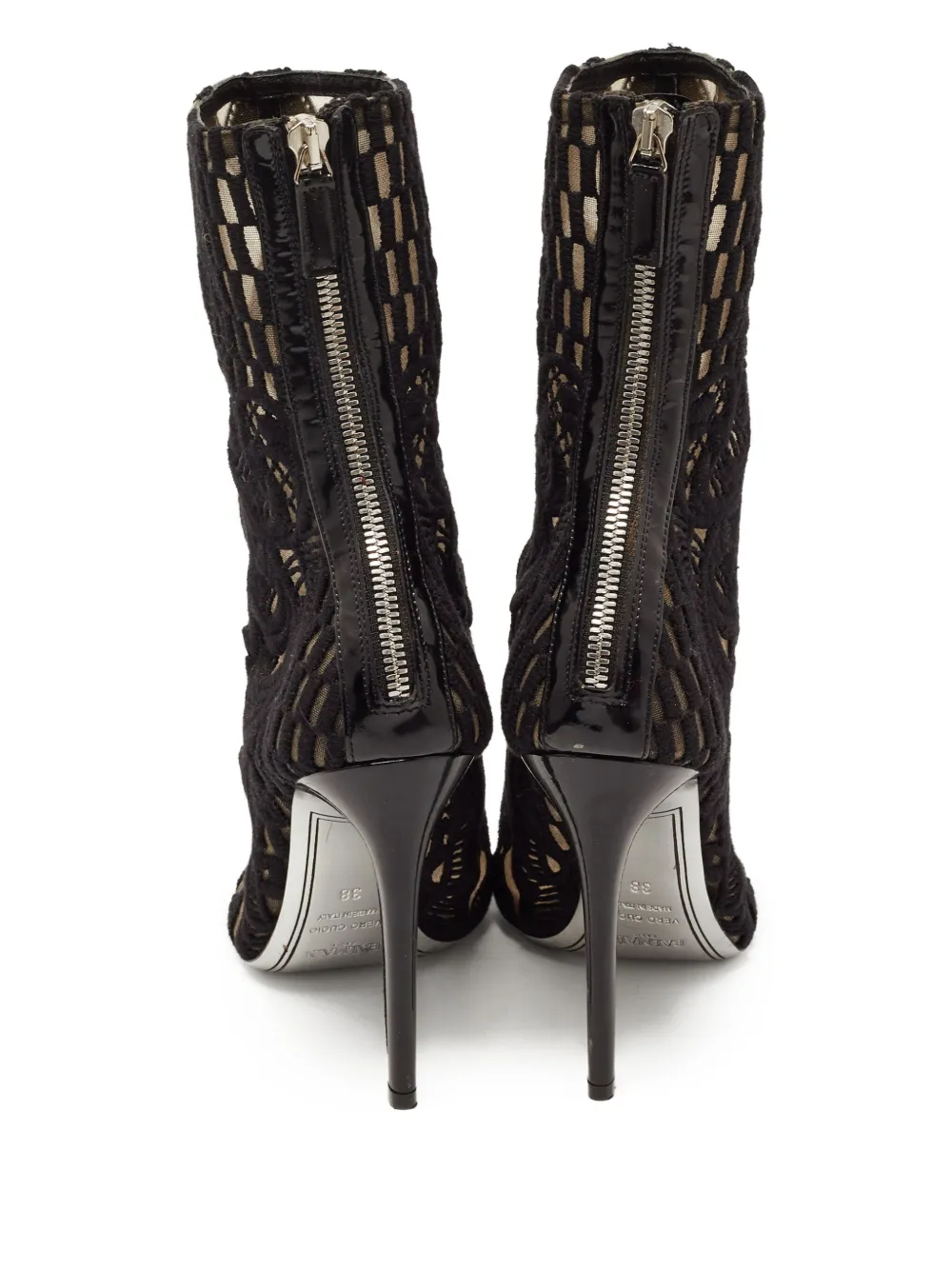 Balmain Pre-Owned 110mm panelled mesh boots | Image 2