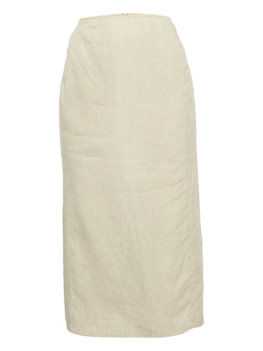 Max Mara Gonna midi in lino - Toni neutri