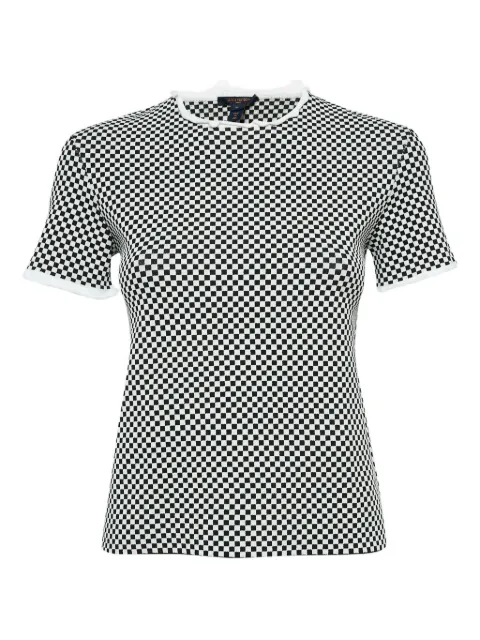 Louis Vuitton Pre-Owned check-pattern knitted top