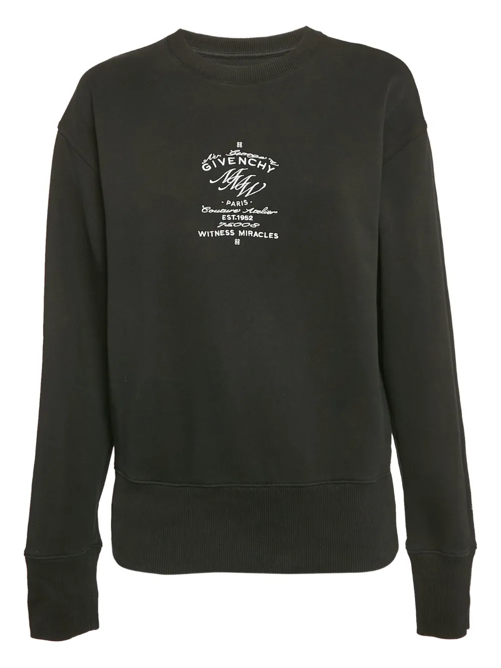 Pre-owned Givenchy Logo-embroidered Cotton Sweatshirt