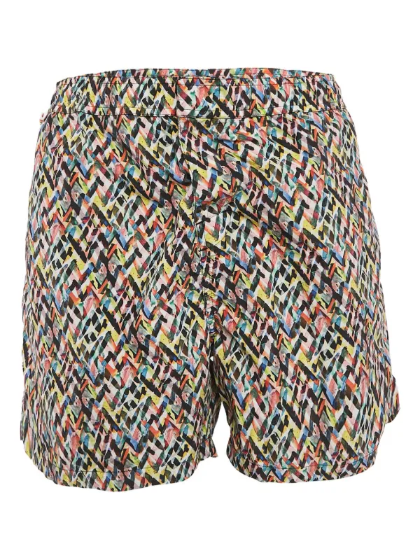 Missoni Pre-Owned chevron-pattern Swim Shorts Black Farfetch