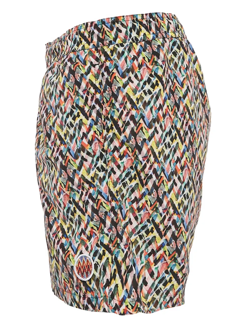 Missoni Pre-Owned chevron-pattern swim shorts - ブラック Missoni Pre-Owned chevron-pattern swim shorts - ブラック