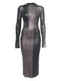 Christopher Kane ribbed midi dress - Grey