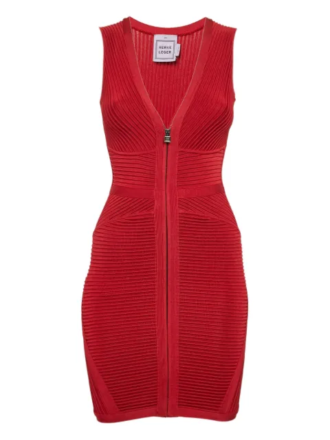 Hervé Léger Pre-Owned cotton ribbed dress