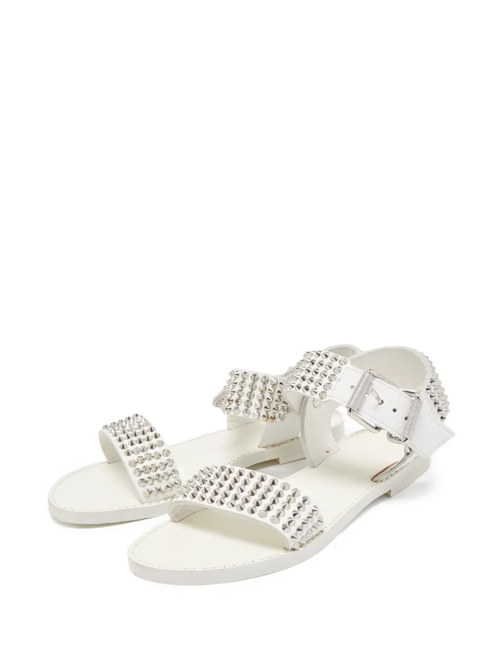 Zadig&Voltaire 2024 pre-owned leren sandalen met studs - Wit