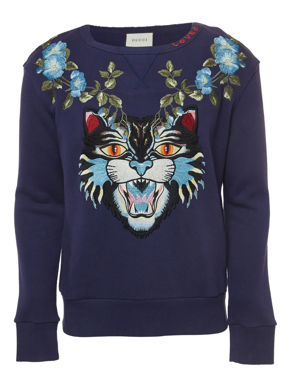 Gucci Pre-Owned キャット スウェットシャツ - ブルー Gucci Pre-Owned キャット スウェットシャツ - ブルー