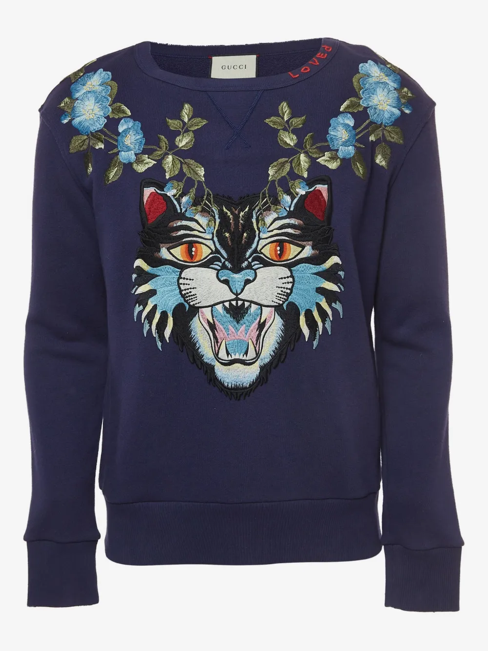 Gucci Pre-Owned толстовка с вышивкой | синий | Image 1