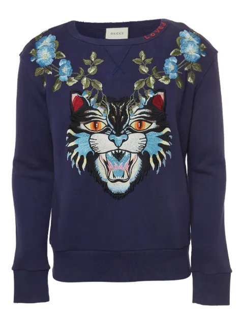 Gucci Pre-Owned cat-embroidered sweatshirt
