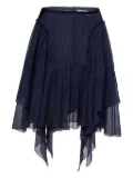 See by Chloé asymmetric-hem polka-dot skirt - Navy