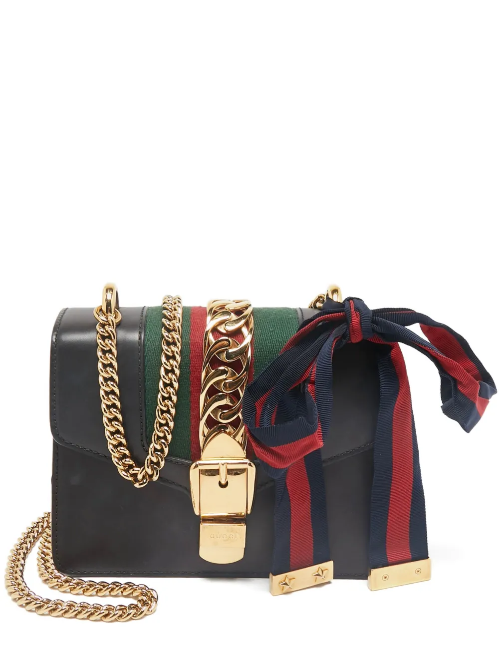 Gucci Pre-Owned シルヴィ レザーバッグ - ブラック Gucci Pre-Owned シルヴィ レザーバッグ - ブラック