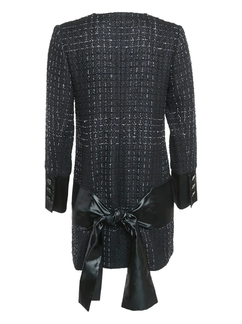 CHANEL Pre-Owned tweed satin bow coat | Image 2