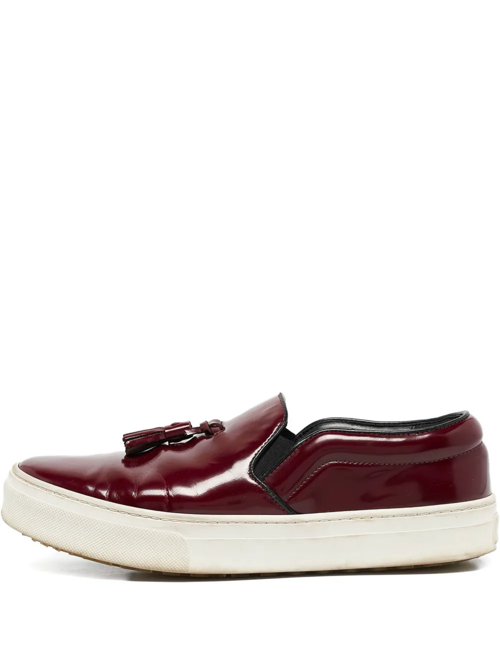 Céline Pre-Owned tassel leather slip-on sneakers - レッド Céline Pre-Owned tassel leather slip-on sneakers - レッド