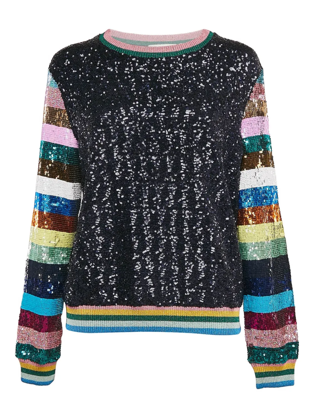 Mary Katrantzou sequin stripe sweater - ブラック Mary Katrantzou sequin stripe sweater - ブラック