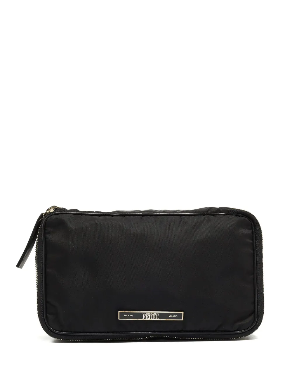 logo-plaque zip pouch