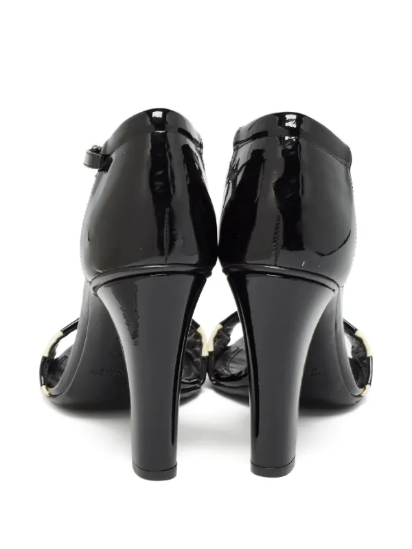 Polo Ralph Lauren Vintage Leather Heeled Sandals | Black  display picture 1