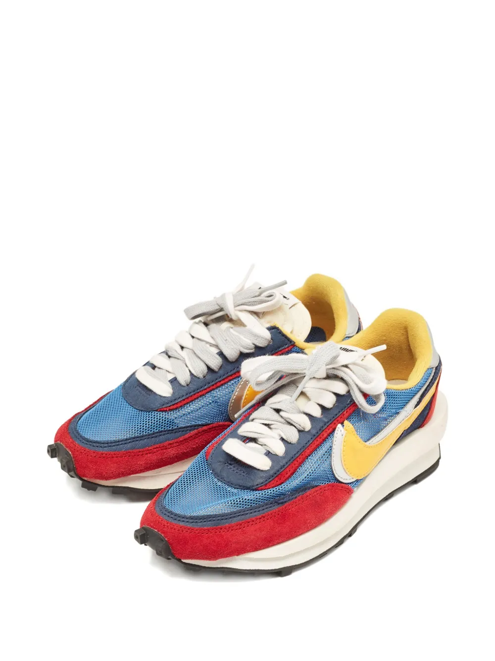 Nike Vintage x Sacai 2018 pre-owned LD Waffle leren suède sneakers - Rood
