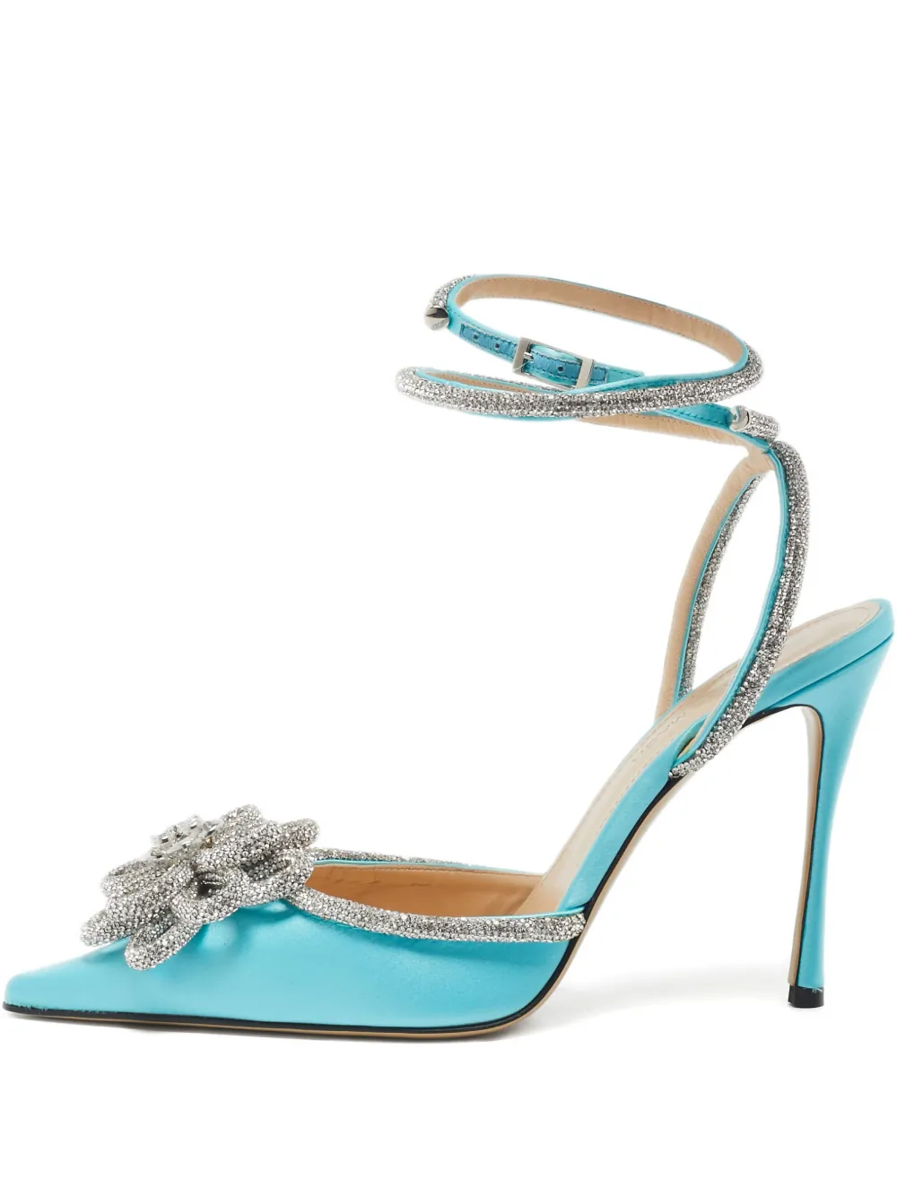MACH & MACH 110mm crystal-embellished heeled pumps | Blue | Image 1