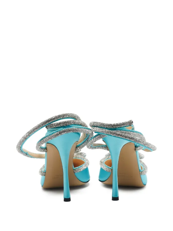 MACACH ビジュートリム　パンプス MACH & MACH ビジュートリム パンプス 110mm | ブルー | FARFETCH JP