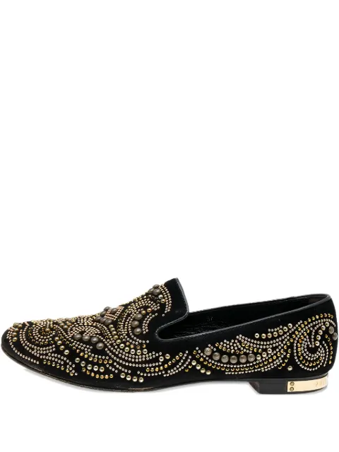 Philipp Plein Smoking suede slippers