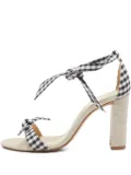 Alexandre Birman 100mm Gingham heeled sandals - Black
