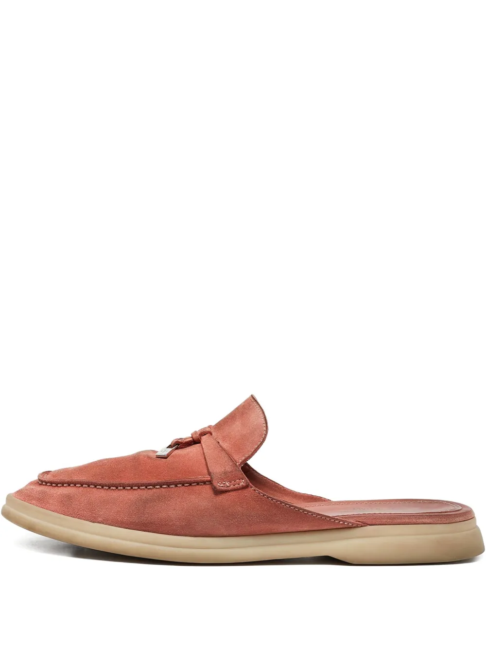Pre-owned Loro Piana Babouche Suede Flat Mules