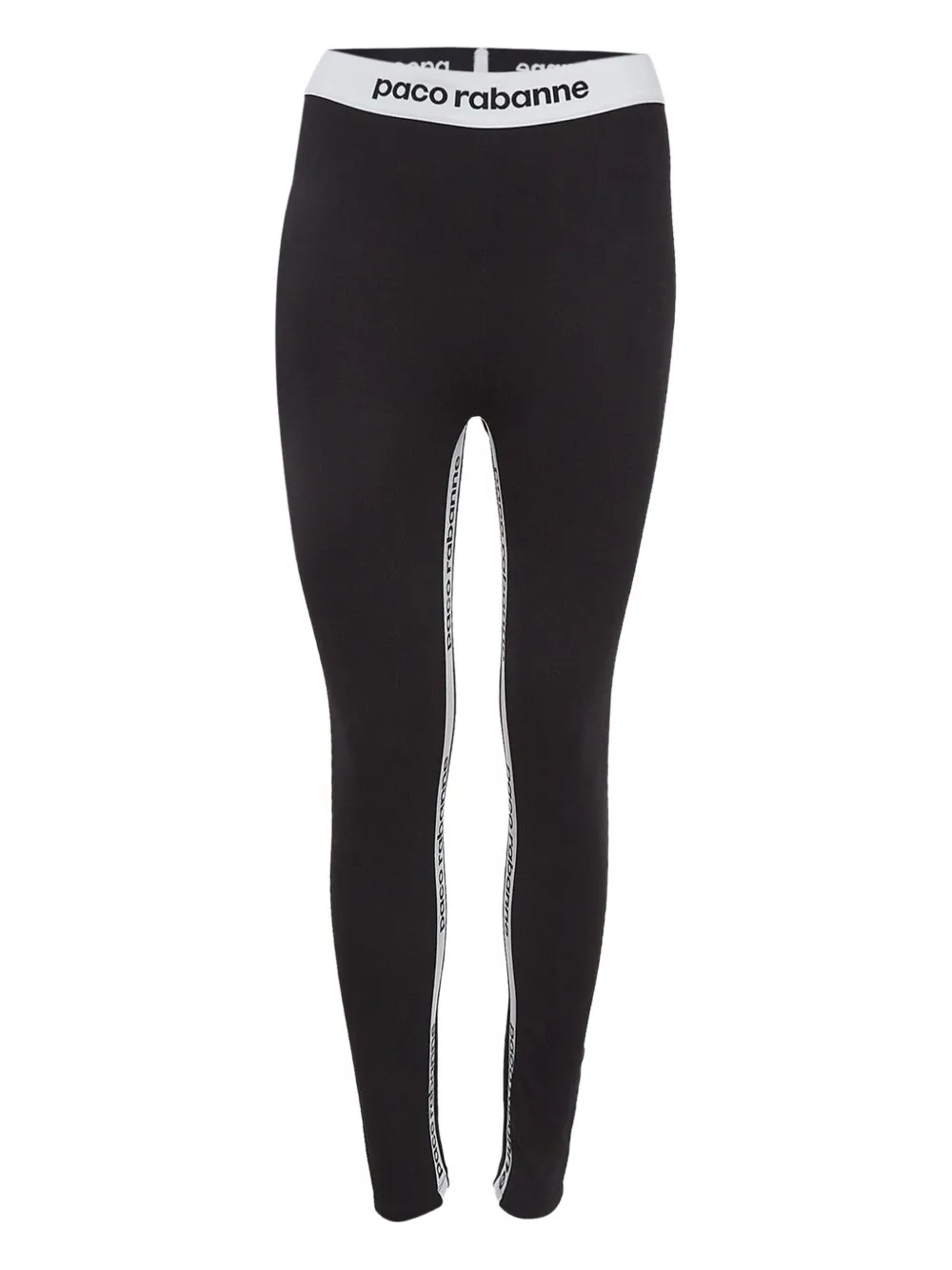 Paco Rabanne Pre-Owned logo-tape leggings | Black | Image 1
