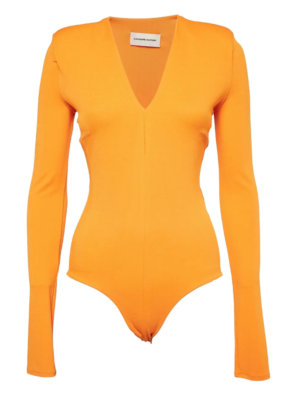 Alexandre Vauthier Body a maniche lunghe - Arancione