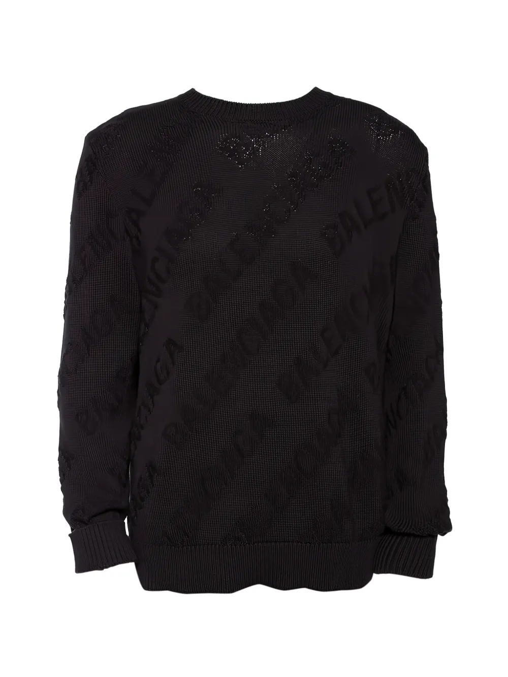 Balenciaga Pre-Owned Maglione con logo jacquard 2019 - Nero