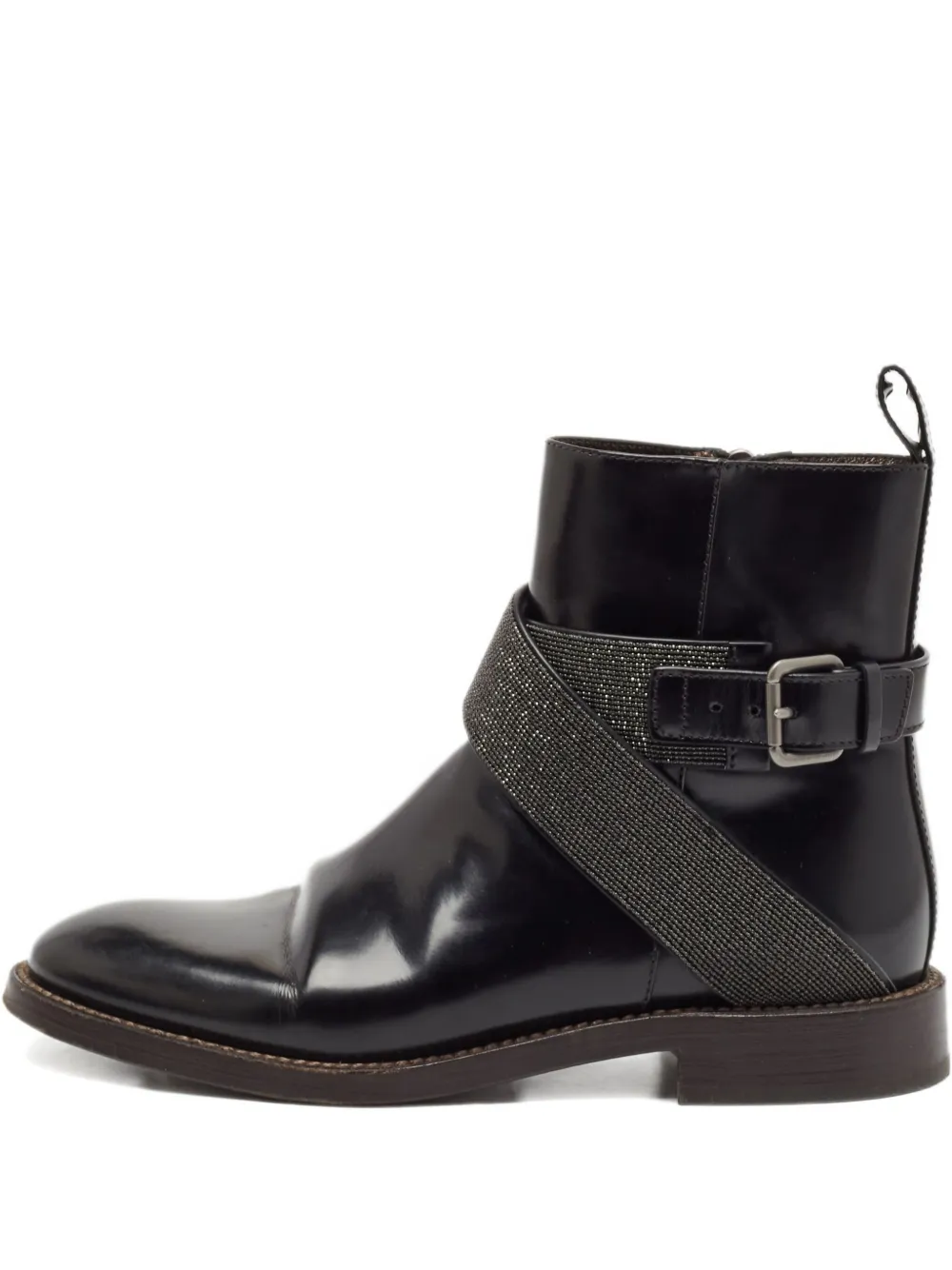 Brunello Cucinelli leather ankle boots | Black | Image 1