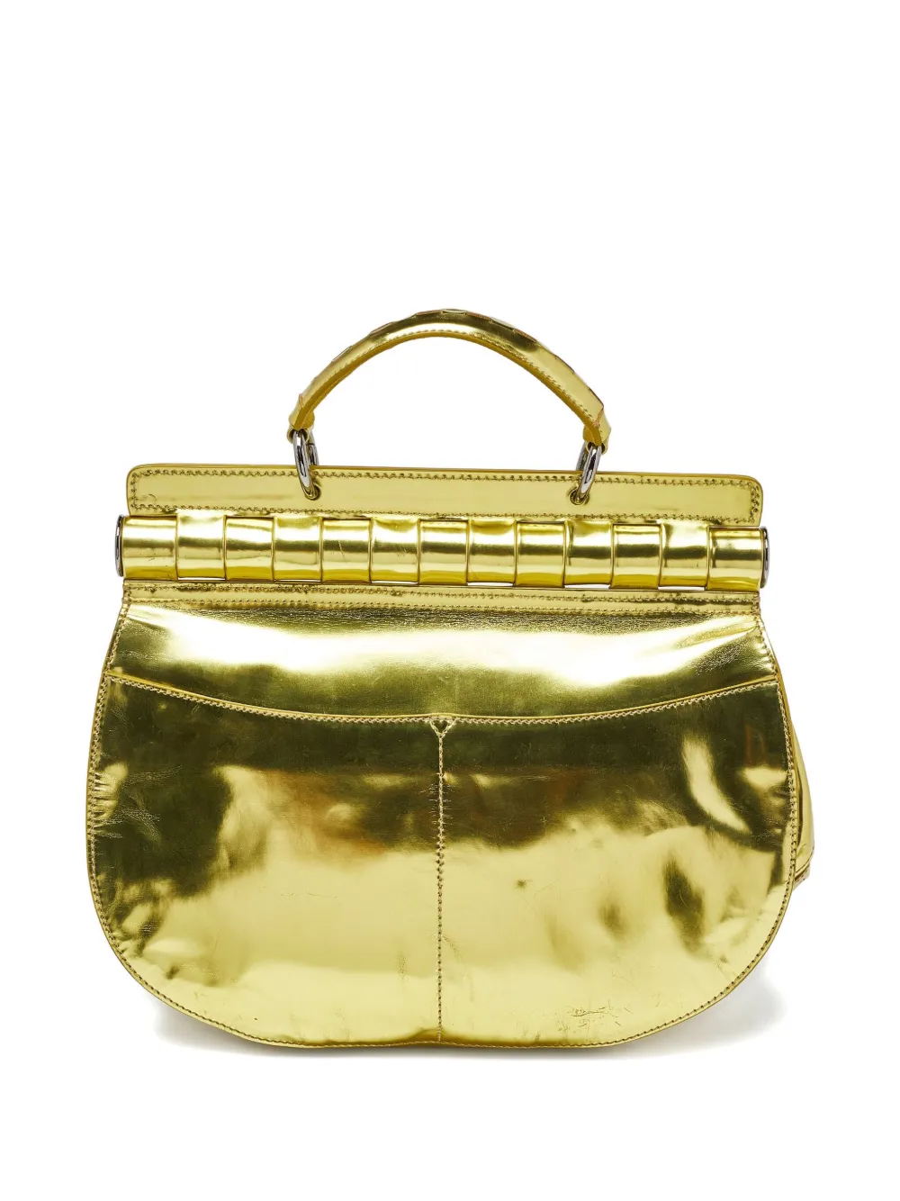 Versace Pre-Owned patent-leather top-handle tote bag | Image 2