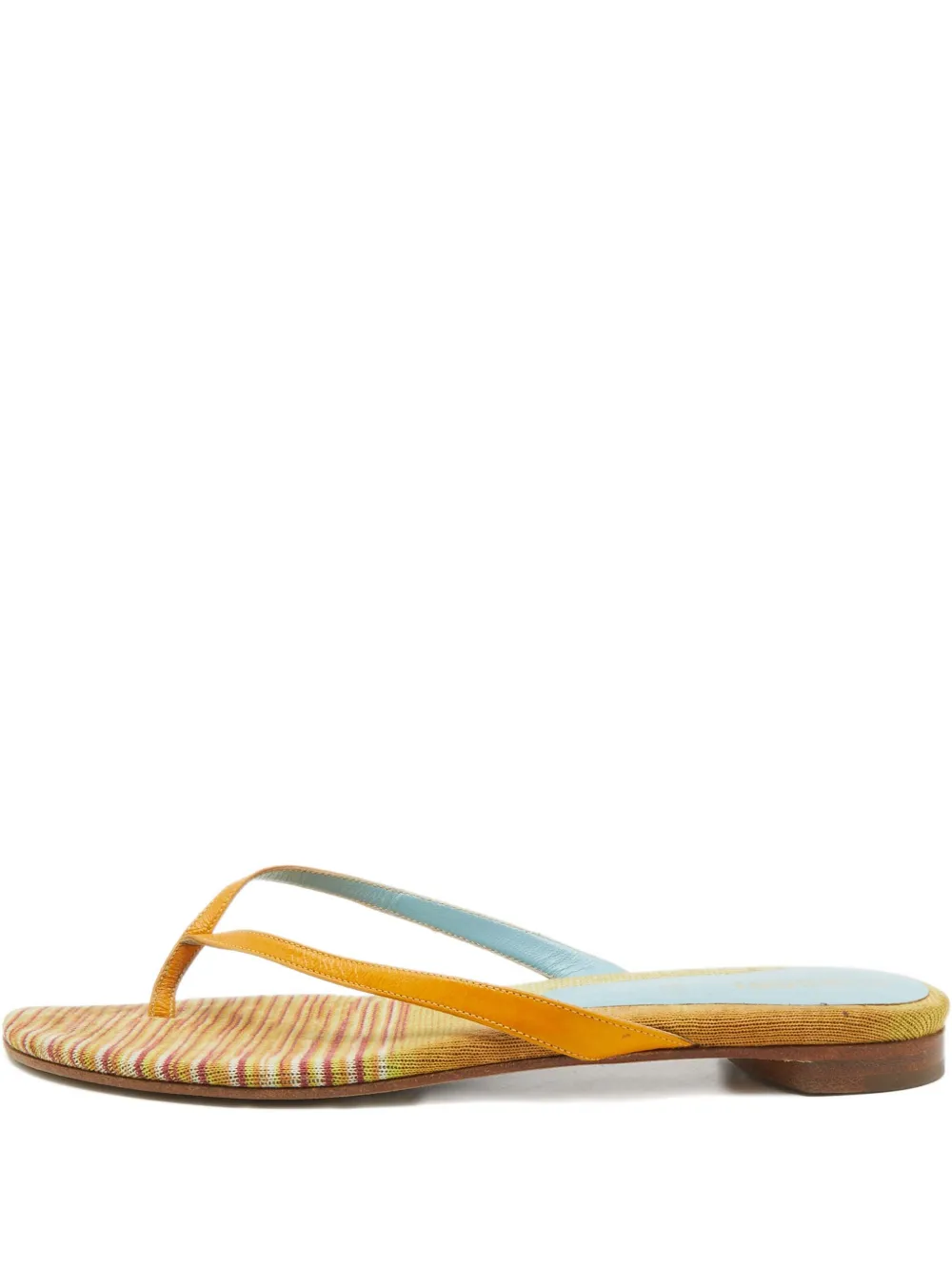Missoni Pre-Owned leather flat sandals - Giallo