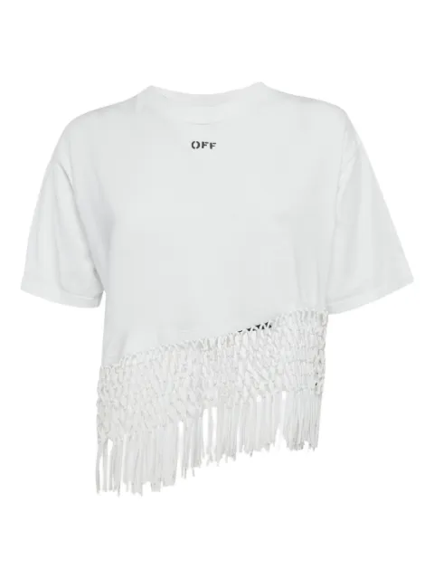 Off-White Pre-Owned Arrows-motif fringe T-shirt