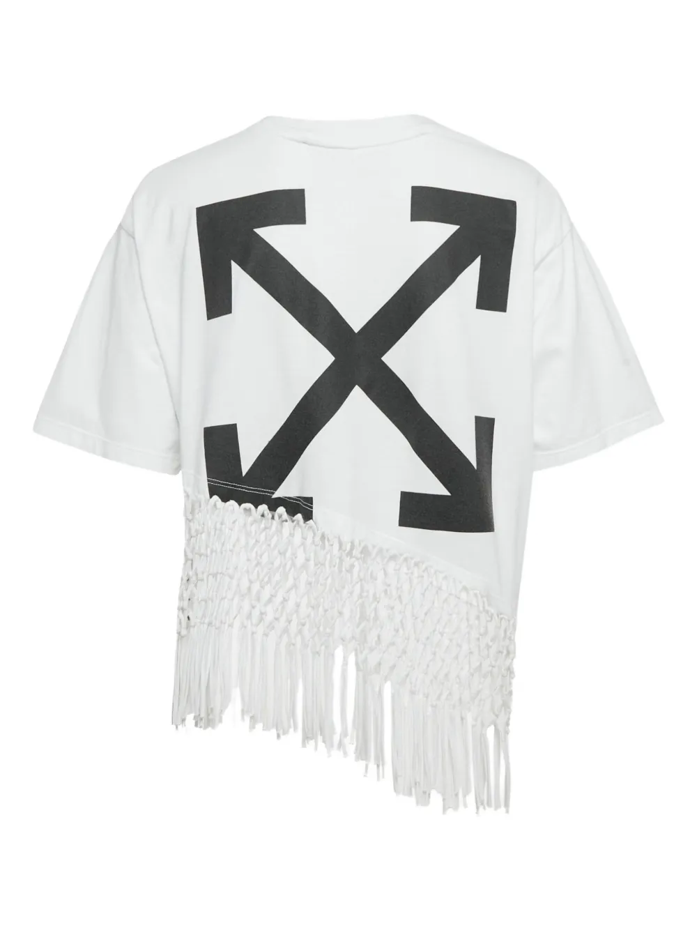 Pre-owned Off-white Arrows-motif Fringe T-shirt