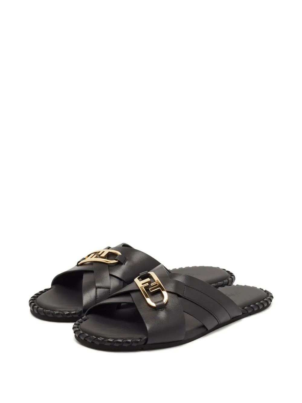 Fendi Pre-Owned cross-strap leather sandals | Image 2