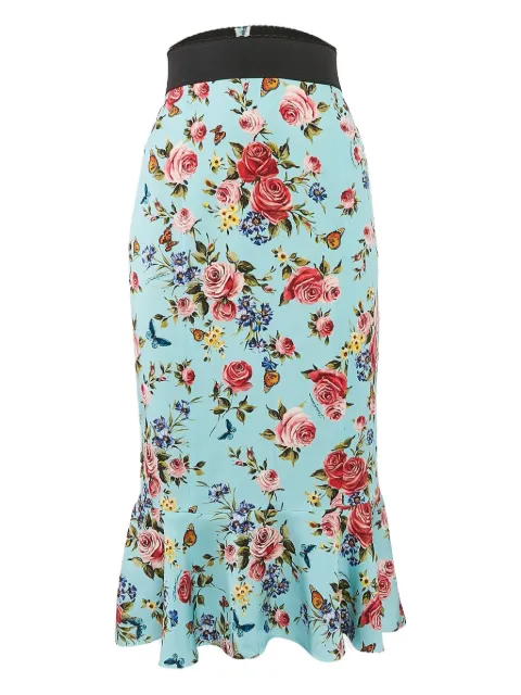 Dolce & Gabbana Pre-Owned floral ruffled skirt