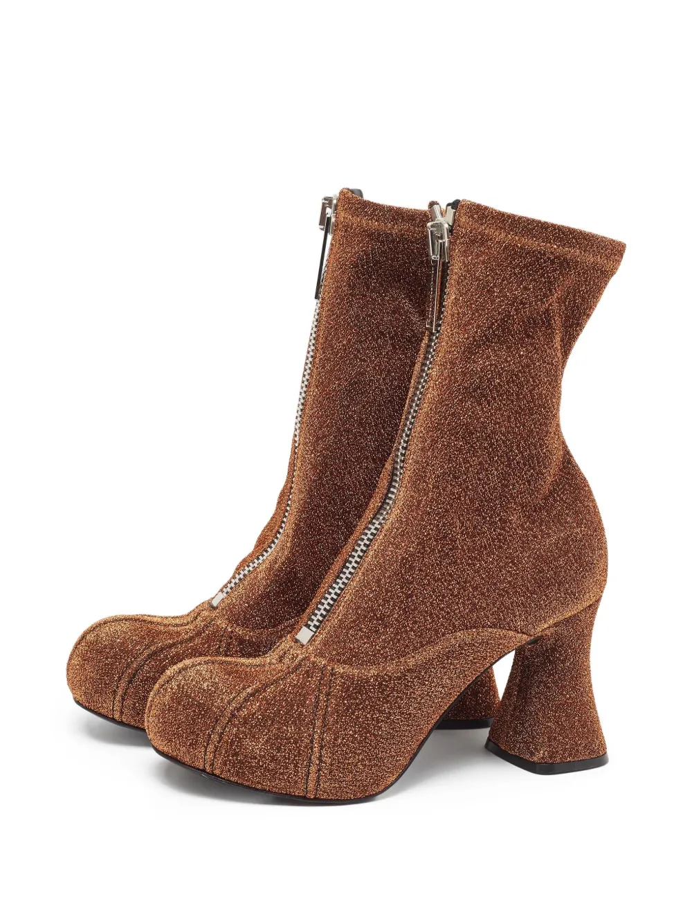 Stella McCartney Pre-Owned Laarzen met glitter en rits - Bruin