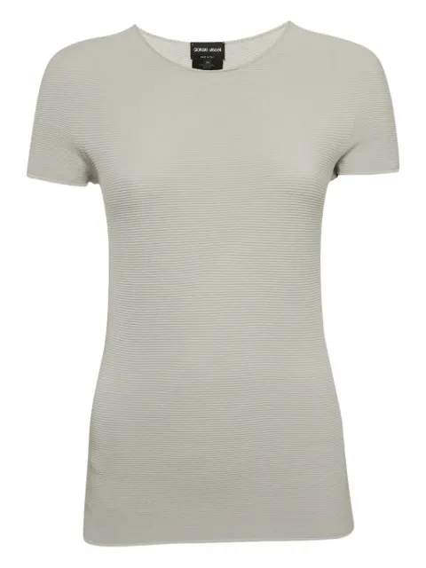 Giorgio Armani Pre-Owned ribbed cotton T-shirt