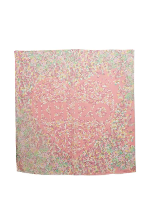 Kenzo Pre-Owned floral butterfly silk scarf