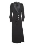 Alessandra Rich satin-lapel midi dress - Black