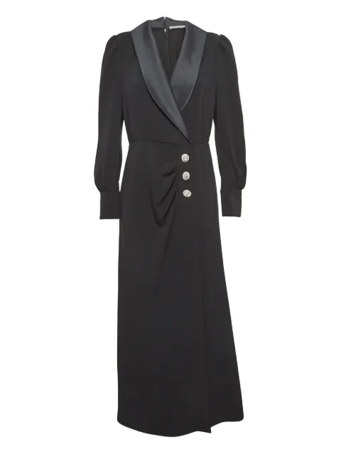 Alessandra Rich satin-lapel midi dress