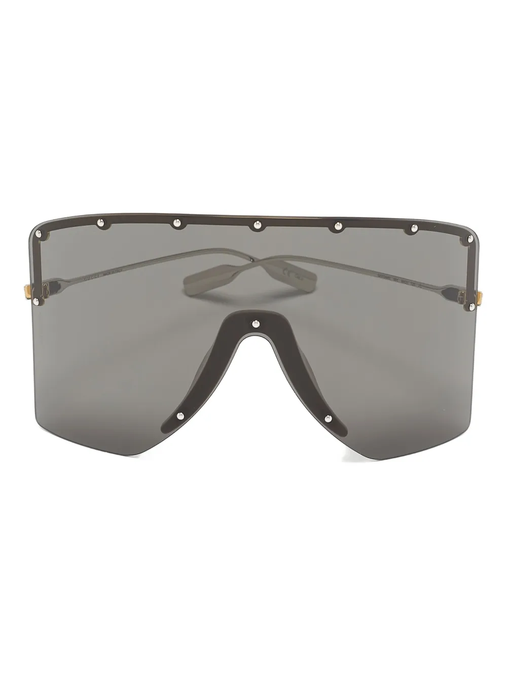 Gucci Pre-Owned studded shield-frame sunglasses - ブラック Gucci Pre-Owned studded shield-frame sunglasses - ブラック