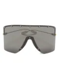 Gucci Pre-Owned studded shield-frame sunglasses - Black