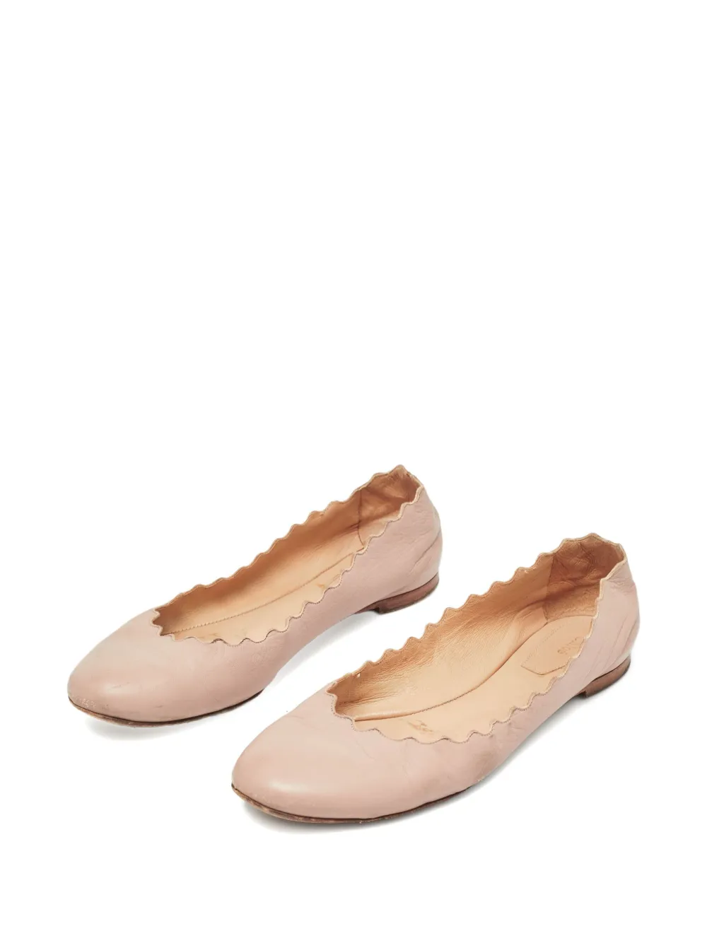 Chloé Pre-Owned Lauren gewelfde ballerina's - Beige