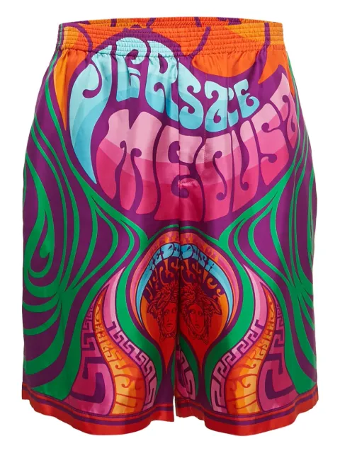 Versace Pre-Owned Medusa Head-motif silk shorts